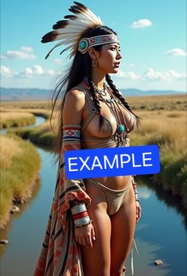 Indianer Indianerin Mädchen Fantasy Kunstdruck Frauen weiblich 8 x 6 Foto 