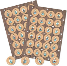 Engel Weihnachtssticker 48 Stück: Aufkleber Weihnachten Klein Selbstklebend