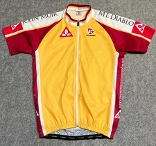BERGAMO MEN'S TEAM FULL ZIP + John Muir Mt. Diablo Bike Club sz L Jersey