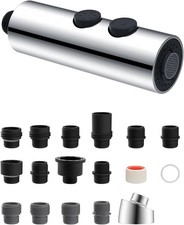 Hibbent Metal Pull Down Kitchen Faucet Head Replacement with 15 Adapters, Sink S