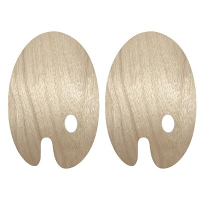 2 Pcs Wooden Paint Palette Artist Palette Oil Paint Palette, Art Pallet for P...