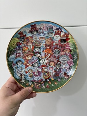 Franklin Mint Limited Edition Collector Plate - Easter Purrade by Bill Bell