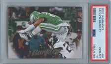 Saquon Barkley 2025 Luminance Backwards Hurdle Philadelphia Eagles #81 PSA 10