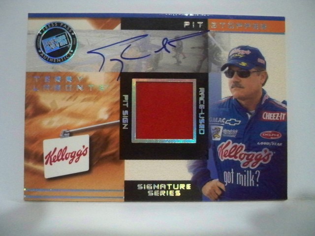 Terry Labonte 2003 Presseausweis Trackside Pit Stoppers Autogramm