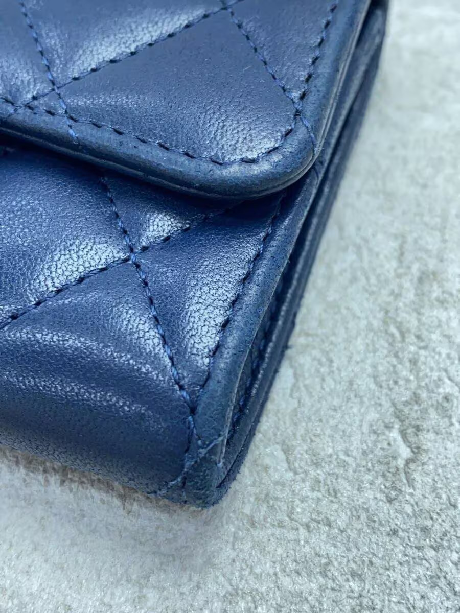 CHANEL Leather Card Case NVY Women's thumbnail 6