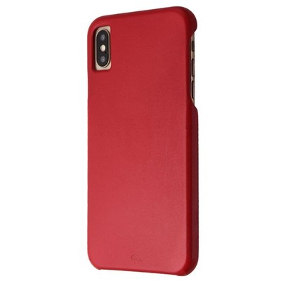 Case-Mate Barely There Echtes Leder Hartschale Für Apple iPhone XS Max - Rot