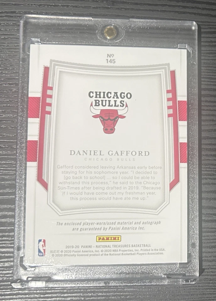 2019 Panini National Treasures Daniel Gafford Stars And Stripes RPA /30 - Image 2 of 2