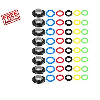 Comprehensive 48-Piece O-Ring Kit with Color-Coded Filters for Pressure Washers