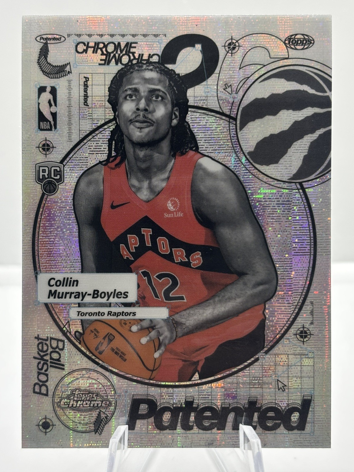 Topps 2025-26 Chrome Patented Rookie Collin Murray-Boyles CASE HIT! Raptors #259