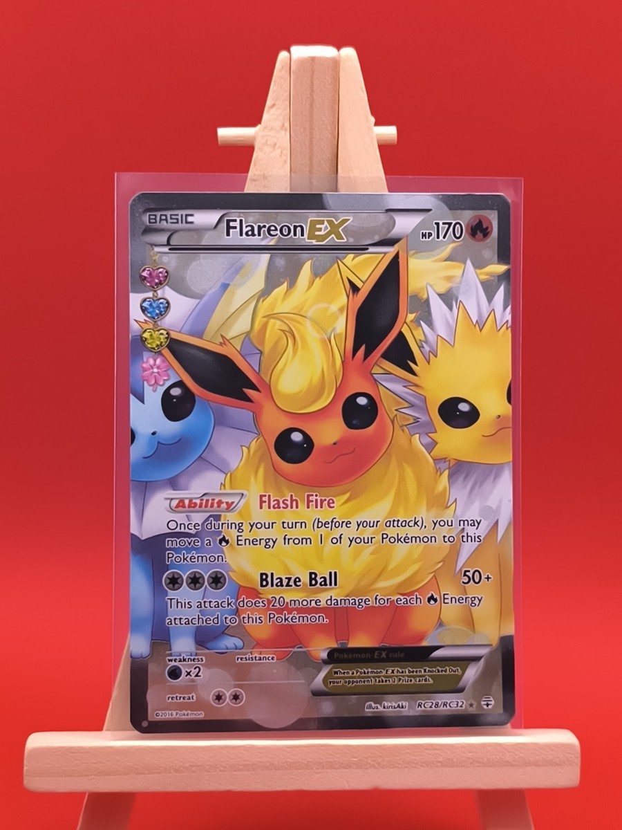 Flareon EX RC28/RC32 Generations Ultra Rare Full Art Holo Pokemon