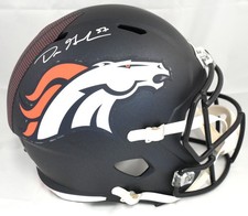 Dre Greenlaw Autographed Denver Broncos F/S Speed Helmet - Beckett W Holo