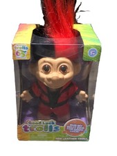 Good Luck Trolls 65th Anniversary 5  Red Leather Troll Doll