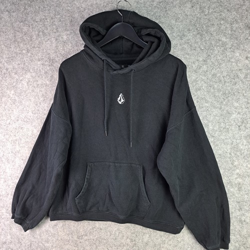 Volcom Jumper Womens 8 / 10 Black Hood Pullover Oversize Casual 7254 - Picture 10 of 11