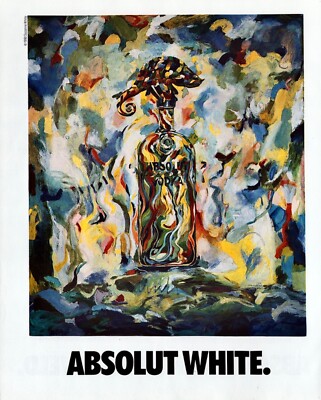 1991 ABSOLUT VODKA Suzanne White & John Van Hamersveld Art ~ 2