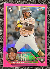 2023 Topps Chrome - Pink Refractor #184 Eguy Rosario (RC)