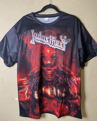 Judas Priest 80 s Heavy Metal Double Sided Polyester Graphic Print T-Shirt 2XL