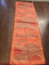 Vera Neumann Vtg scarf long rectangle bright orange Abstract Stripes Retro Mod