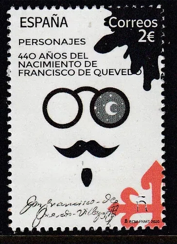 Personajes. Francisco de Quevedo. 2020 Edifil  5428 MNH