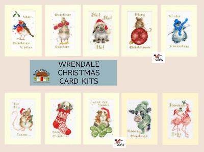 Bothy Threads Kreuzstich Set - Wrendale Designs Weihnachtskarten verschiedene
