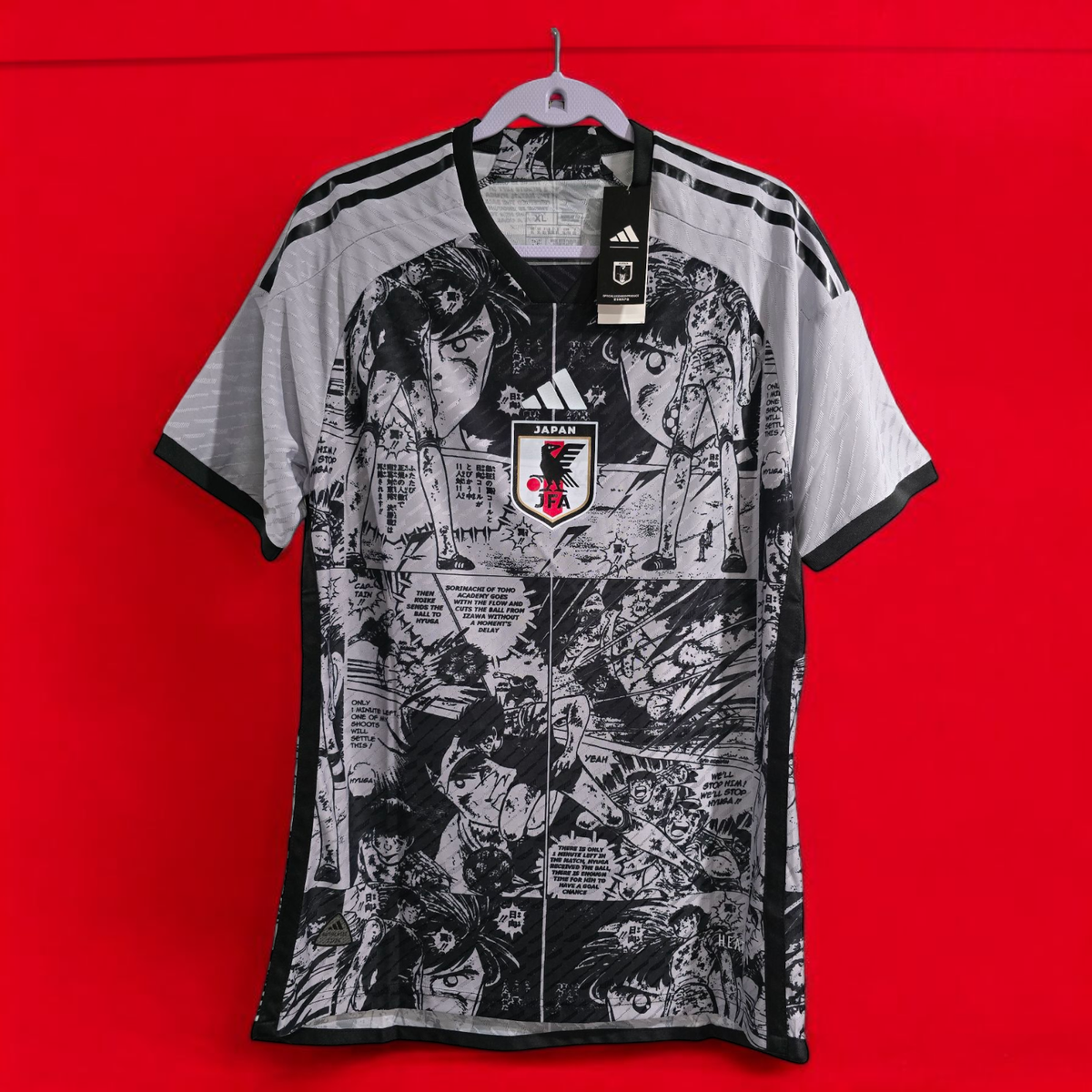 JAPAN ANIME CAPTAIN TSUBASA - Gray - Athletic - XL Slim Fit Reduce