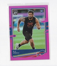 A.J. EPENESA 2020 DONRUSS OPTIC PINK PRIZM PARALLEL PREVIEW VARIATION ROOKIE