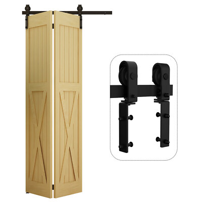 1M-4M Bifold Schiebetür Hardware Kit Moderne Rolle Führung Schwerlast,Schrank
