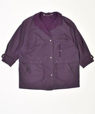 Vintage Womens Oversized Overcoat Eu 46 Xl Purple Gk05