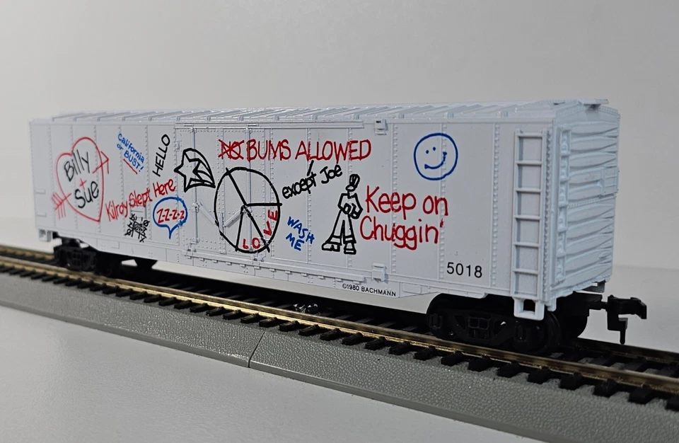 HO Bachmann #1087 Graffiti Steel Box Car VTG 1980 NOS - Image 3 of 4