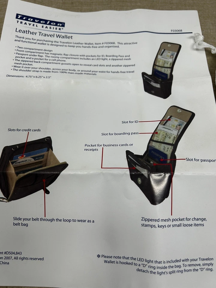 Travelon Convertible Leather Organizer Bag Crossbody w/ Flap Front Red - Image 3 of 4