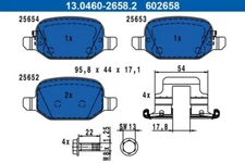Brake pad set, disc brake ATE 13.0460-2658.2 for Fiat