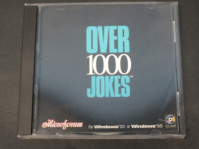 Over 1000 Jokes from Microforum VINTAGE PC GAME/SOFTWARE Windows 3.1 486 CD-Rom