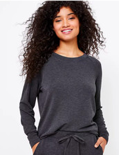 Lou Grey Signature Softblend Sweatshirt Szs:: XS or S Color: Drk Grey Charcoal