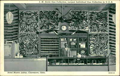Postcard: BHS J. M. Davis Gun Collection, Largest Individual Gun Colle