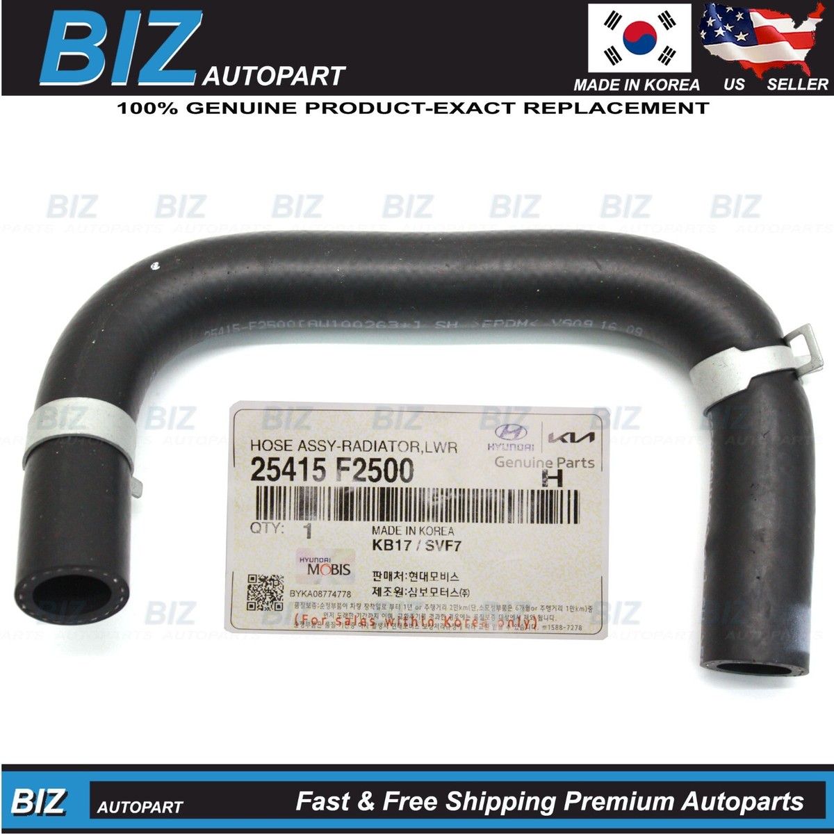 Genuine Radiator Lower Hose for 17-20 Elantra 19-21 Veloster OE