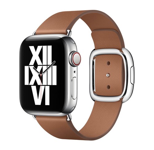 Oryginalny Apple Watch Nowoczesny pasek z klamrą Pasek Skóra - Siodełko brązowe - 41mm 40mm - Zdjęcie 9 z 10