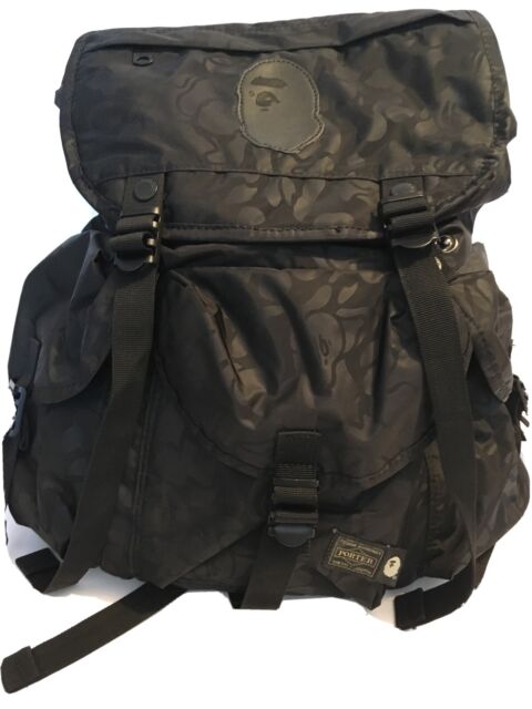 Bape /Porter Black Camo Backpack/Rucksack New