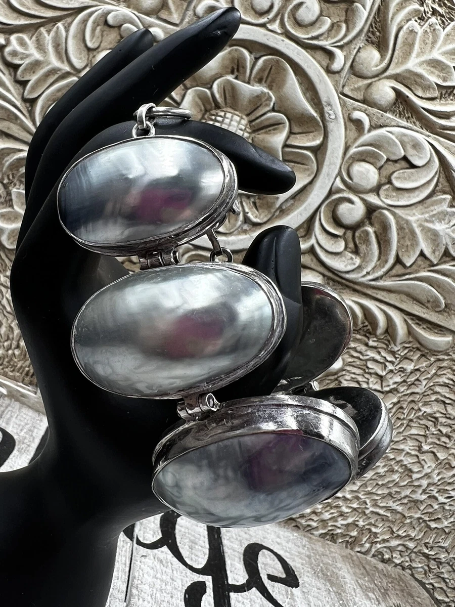 Wide pearl hotsell bracelet