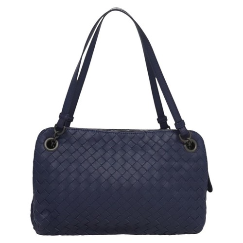 BOTTEGA VENETA INTRECCIATO Hand Bag Leather Navy Auth 116562 - Picture 2 of 23