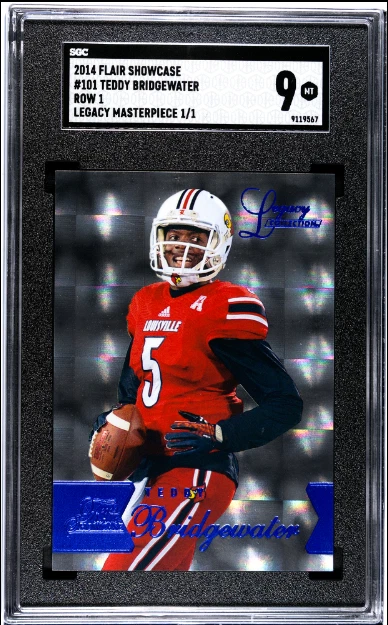 Teddy Bridgewater Flair Showcase #101 Row 1-Legacy Collection