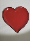 2 Piece Set BABS Heart Shaped Yellow/Black White Stripe Tea Cup & Red Saucer — photo 4