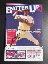 Luis Valbuena Signed Cleveland Indians Promo Book RARE Autograph JSA