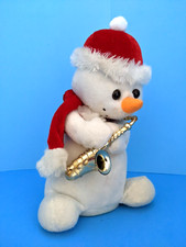 Manley Toys 10 Animated Snowman Playing Saxophone Christmas Musical  46