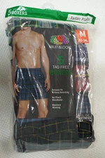 FRUIT OF THE LOOM MEN'S TARTAN PLAIDS  BOXERS 5 PACK