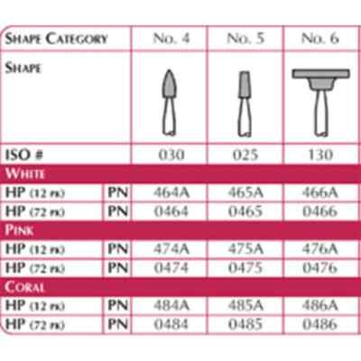 Lab Series #5 HP Coral Stones, 12/pk, Aluminium Oxide Grit for Chrome-Cobalt