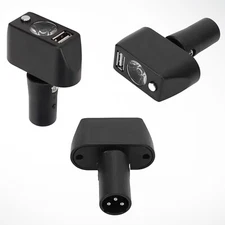 Electric Wheelchair Light 3 Pin XLR Head USB Charging Adjustable Angle LED Power