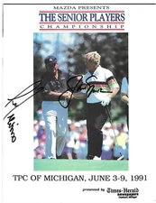 Jack Nicklaus & Lee Trevino Autographed 1991 Senior TPC of Michigan Program JSA