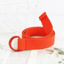 Kids Boys Girl 3cm Canvas Belt Double D Ring Buckle for School Uniform Pants
