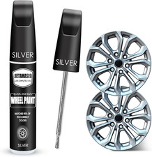 Silver Rim Touch up Paint - Wheel Repair Kit Curb Rash, Quick and Easy Wheel Scr