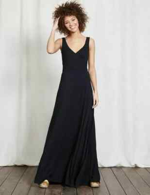 chinese dress ladies Jersey Cross Strap Gown- Black L