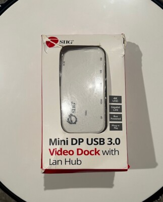 Mini DisplayPort Thunderbolt 4K USB 3.0 Video Dock with LAN Hub